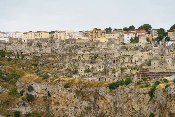 Matera Zabytkowe Miasto Basilicata Włochy Unesco Światowe Dziedzictwo Unesco — Zdjęcie stockowe