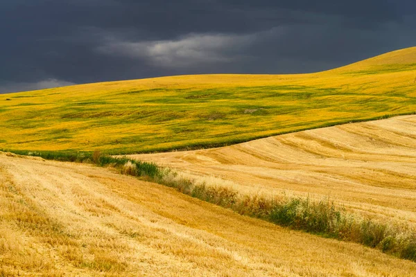 Paisagem Rural Basilicata Longo Estrada Gravina Puglia Para Melfi Província — Fotografia de Stock