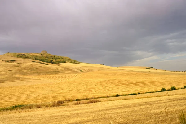 Paesaggio Rurale Basilicata Lungo Strada Gravina Puglia Melfi Provincia Potenza — Foto Stock