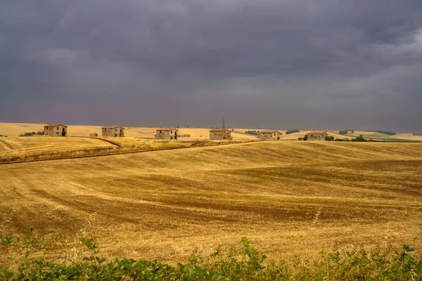 Krajobraz Wiejski Basilicata Wzdłuż Drogi Gravina Puglia Melfi Prowincja Potenza — Zdjęcie stockowe