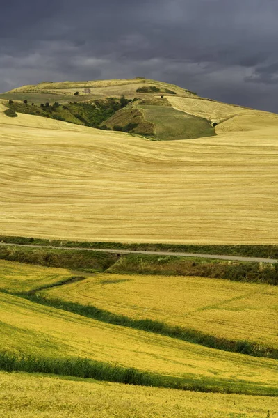 Paisagem Rural Basilicata Longo Estrada Gravina Puglia Para Melfi Província — Fotografia de Stock