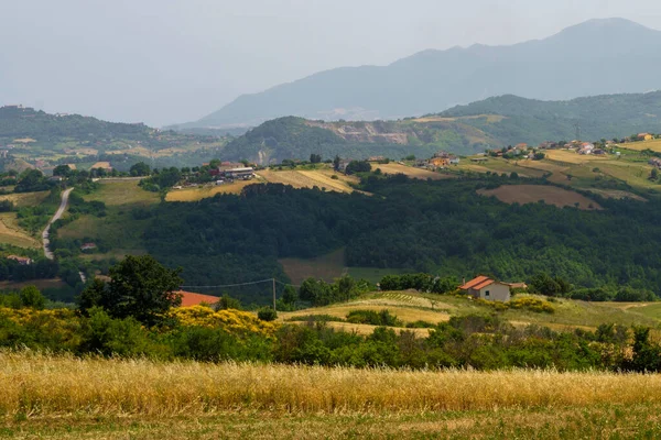 Paisagem Rural Campânia Perto Bisaccia Lacedonia Província Avellino Itália Verão — Fotografia de Stock