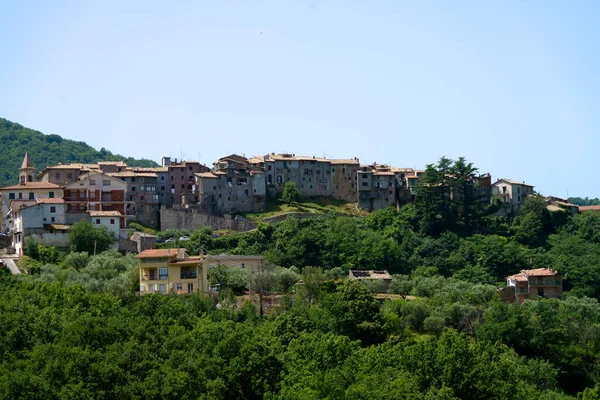 Vista Affile Vila Histórica Província Roma Lazio Itália Verão — Fotografia de Stock