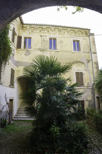 Vista Veroli Ciudad Histórica Provincia Frosinone Lazio Italia Por Mañana — Foto de Stock