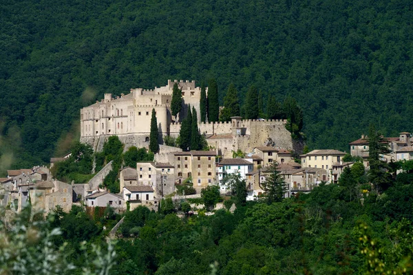 Vista Rocca Sinibalda Ciudad Histórica Provincia Rieti Lazio Italia Verano —  Fotos de Stock