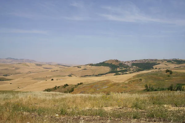 Paisaje Rural Campania Cerca Monteverde Lacedonia Provincia Avellino Italia Verano — Foto de Stock