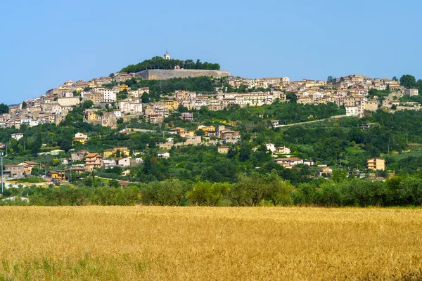 Άποψη Του Alatri Ιστορική Πόλη Στην Επαρχία Frosinone Lazio Ιταλία — Φωτογραφία Αρχείου
