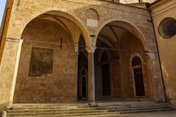 Rieti Lazio Italia Esterno Del Duomo Medievale Cattedrale — Foto Stock