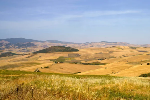 Vidéki Táj Campania Közelében Monteverde Lacedonia Avellino Tartomány Olaszország Nyáron — Stock Fotó