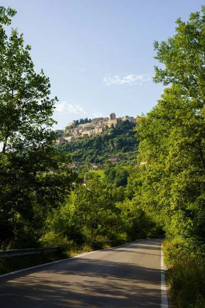 フォンタナ リリからヴェロリ フロジノーネ州 ラツィオ イタリアへの道に沿って夏の風景 — ストック写真