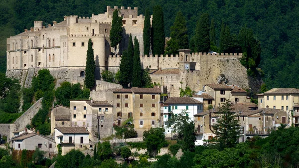 Pohled Rocca Sinibalda Historické Město Provincii Rieti Lazio Itálie Létě — Stock fotografie