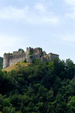 Rocchettine manzaralı, Rieti ilinin tarihi köyü, Lazio, İtalya