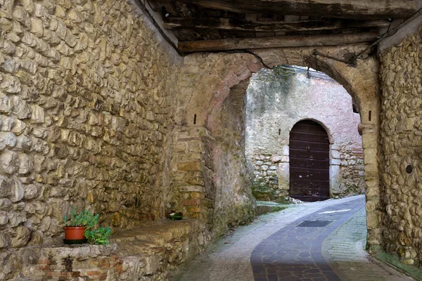 Οδός Rockettine Ιστορικό Χωριό Στην Επαρχία Rieti Lazio Ιταλία — Φωτογραφία Αρχείου
