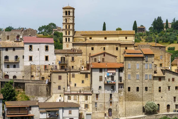 Utsikt Över Tarano Historisk Rieti Provinsen Lazio Italien — Stockfoto