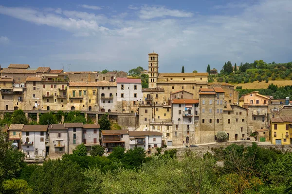 Vue Tarente Village Historique Province Rieti Latium Italie — Photo