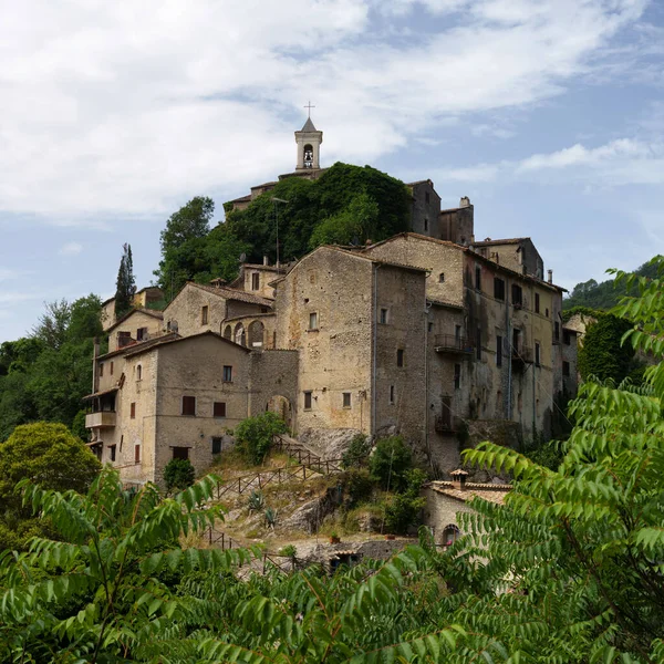 Pohled Rocchettine Historickou Vesnici Provincii Rieti Lazio Itálie — Stock fotografie