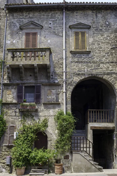Bomarzo Średniowieczna Wioska Prowincji Viterbo Lacjum Włochy — Zdjęcie stockowe