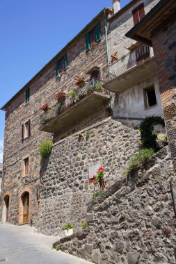 Radicofani, Siena eyaletinin ortaçağ kasabası, Tuscany, İtalya