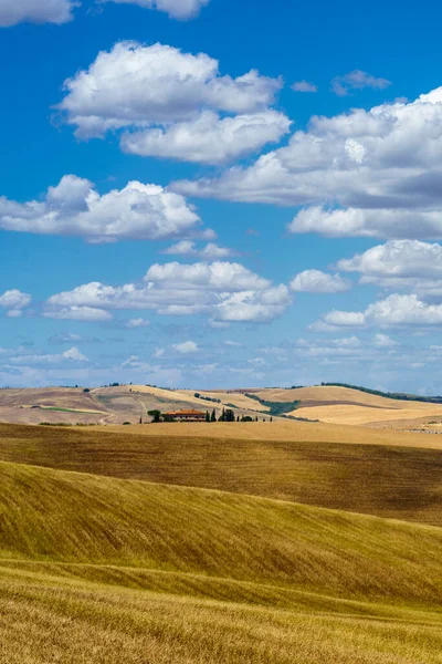 Paisaje Rural Largo Carretera Cassia Cerca Radicofani Provincia Siena Toscana — Foto de Stock