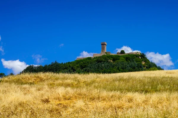 Αγροτικό Τοπίο Κατά Μήκος Του Δρόμου Cassia Κοντά Στο Radicofani — Φωτογραφία Αρχείου