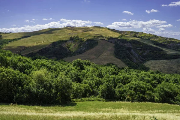 Venkovská Krajina Podél Silnice Cassia Blízkosti Radicofani Provincie Siena Toskánsko — Stock fotografie