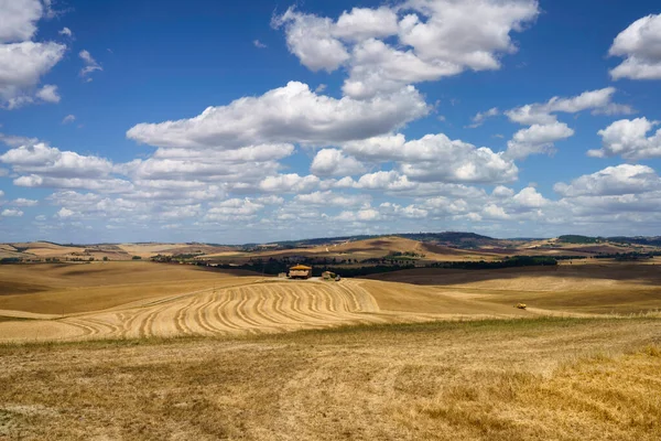 Paisaje Rural Largo Carretera Cassia Cerca Radicofani Provincia Siena Toscana — Foto de Stock