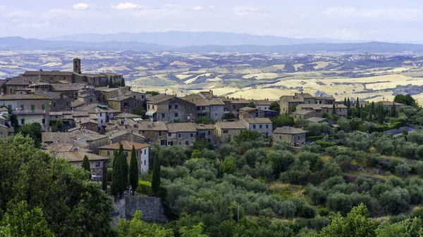 Paysage Rural Près Montalcino Province Sienne Toscane Italie Été — Photo