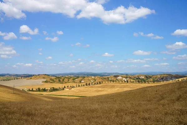 Landsbygdslandskap Val Orcia Toscana Italien Sommaren — Stockfoto