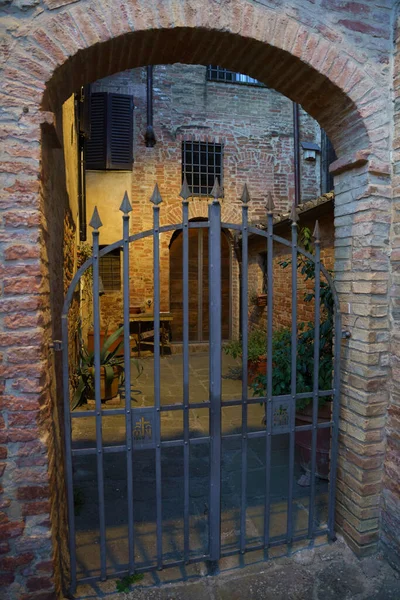 Buonconvento Cidade Medieval Província Siena Toscana Itália Noite — Fotografia de Stock