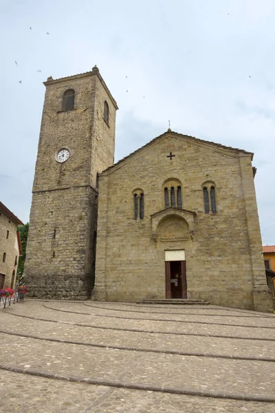 Exterior Iglesia Santa Maria Assunta Popiglio Provincia Pistoia Toscana Italia — Foto de Stock