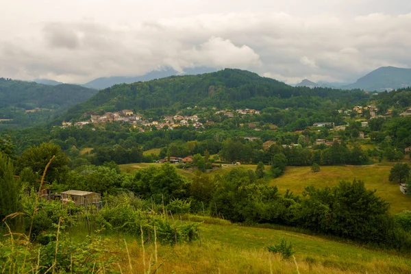 Letni Krajobraz Garfagnana Prowincji Lucca Toskania Włochy — Zdjęcie stockowe