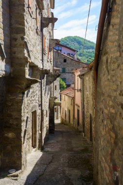 Casola Lunigiana 'da, tarihi şehir Sahip ve Carrara, Toskana, İtalya