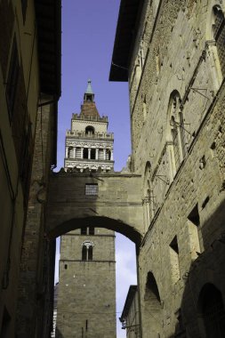 Pistoia, Toskana, İtalya 'nın tarihi katedralinin dışı