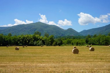 Lunigiana 'nın yaz manzarası, Sahip Carrara ili, Toskana, İtalya