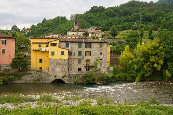 Pohled Bagni Lucca Provincii Lucca Toskánsko Itálie Létě — Stock fotografie