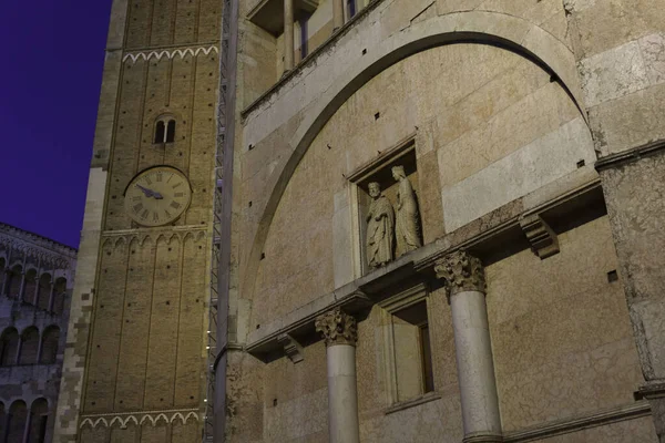 Parma Nın Eski Binaları Emilia Romagna Talya Akşam Vaftiz — Stok fotoğraf