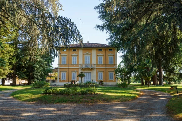 Aussenansicht Einer Historischen Villa Und Eines Parks Collecchio Der Provinz — Stockfoto