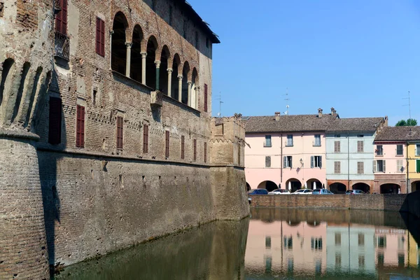 Fontanellato Historisk Stad Parmaprovinsen Emilia Romagna Italien Den Medeltida Fästningen — Stockfoto
