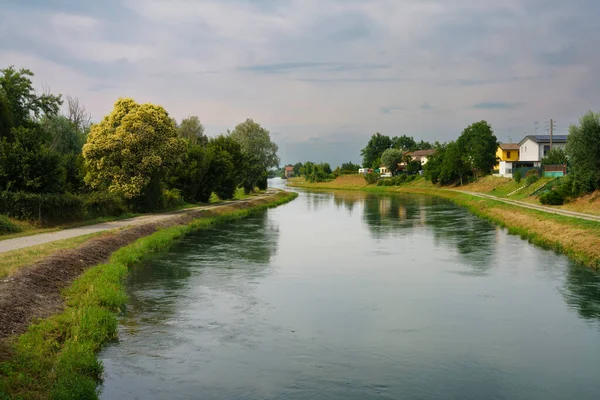 Muzza Canal Quartiano Lodi Province Lombardy Italy Summer — Stock Photo, Image