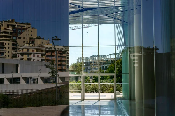 Milão Lombardia Itália Parque Citylife Moderno Torre Isozaki Reflexões — Fotografia de Stock
