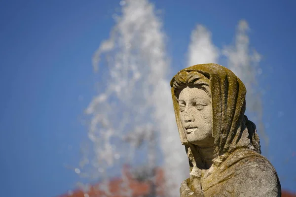Fountain Four Seasons Citylife Milan Lombardy Italy Statue — Stock Photo, Image