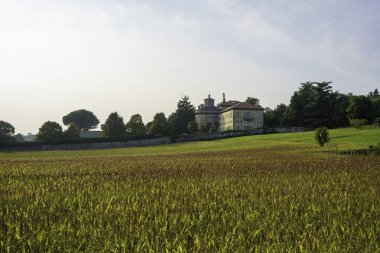 Landscape in Brianza, Monza province, Lombardy, Italy, near Tregasio, in autumn