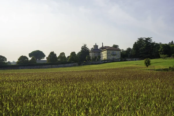 Krajobraz Brianza Prowincja Monza Lombardia Włochy Niedaleko Tregasio Jesienią — Zdjęcie stockowe