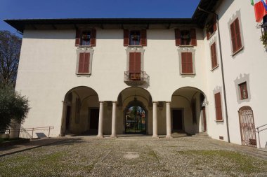Exterior of the historic House Appiani at Trezzo sull Adda, in Milan province, Lombardy, Italy