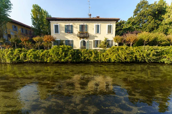 Old Buildings Martesana Canal Vimodrone Milan Province Lombardy Italy — Stock Photo, Image