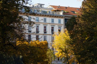 Milan, Lombardy, İtalya: Sonbaharda Parco Sempione olarak bilinen park)