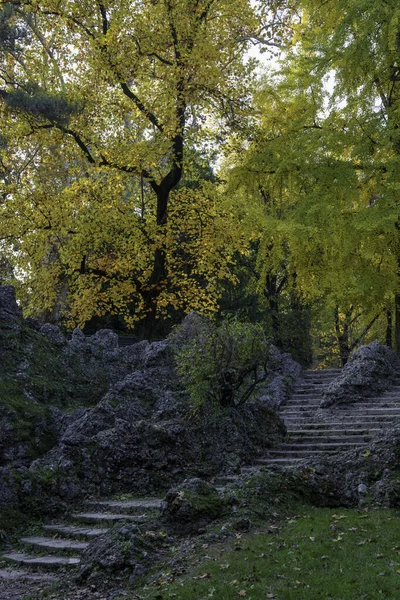 Mediolan Lombardia Włochy Listopadzie Park Znany Jako Giardini Montanelli — Zdjęcie stockowe