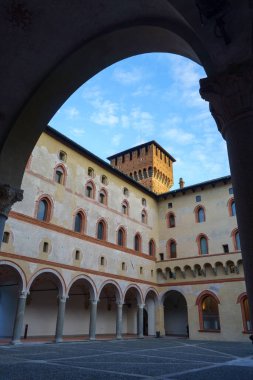 Milan, Lombardiya, İtalya: Castello Sforzesco bilinen Ortaçağ Kalesi