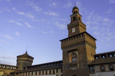 Milan, Lombardiya, İtalya: Castello Sforzesco bilinen Ortaçağ Kalesi
