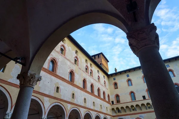 Milano Lombardia Castello Medievale Conosciuto Come Castello Sforzesco — Foto Stock